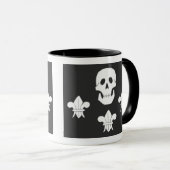 MUG DRAPEAU JOLLY ROGER ET TROIS LIEUX (Devant droit)