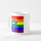 Mug Drapeau juif de gay pride (Devant gauche)