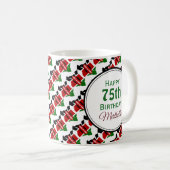 Mug DRAPEAU KENYA Écriture Customisée élégante Anniver (Devant droit)