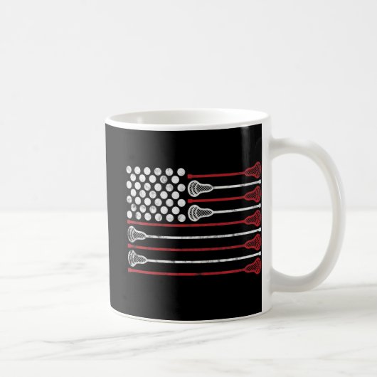 Mug Drapeau Lacrosse USA (Droite)