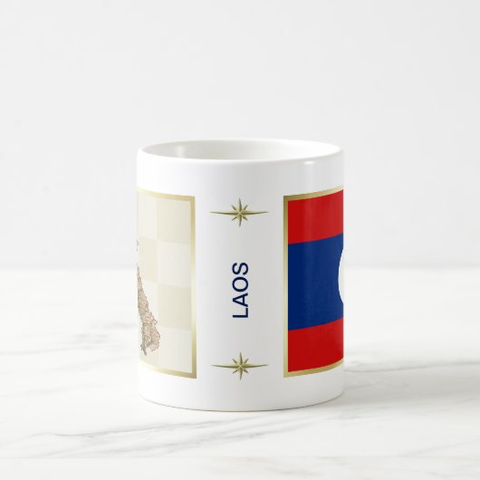Mug Drapeau Laos + Plan de Musique (Centre)