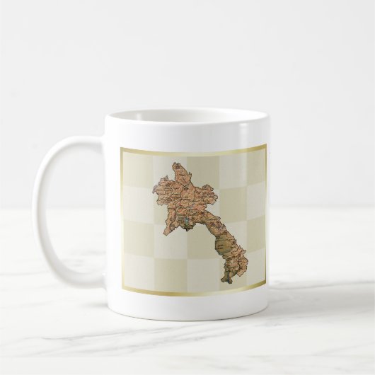 Mug Drapeau Laos + Plan de Musique (Gauche)