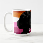 Mug Drapeau lesbien avec deux silhouettes de femme (Gauche)