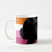 Mug Drapeau lesbien avec silhouettes de deux femmes (Gauche)