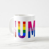 Mug Drapeau LGBT HUMAN Mois Gay pride Transgenre (Devant gauche)