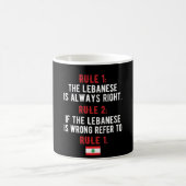 Mug Drapeau libanais des Rois Libanaises Patrimoine Li (Centre)