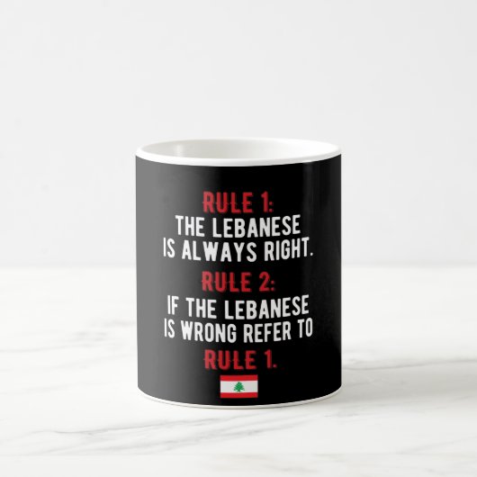 Mug Drapeau libanais des Rois Libanaises Patrimoine Li (Centre)