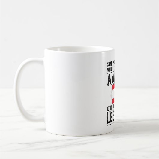 Mug Drapeau libanais Patrimoine libanais Racines liban (Gauche)