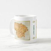 Mug Drapeau lituanien + Maquette (Devant gauche)