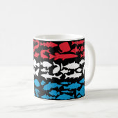 Mug Drapeau luxembourgeois fait de poisson - Design de (Devant droit)