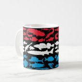 Mug Drapeau luxembourgeois fait de poisson - Design de (Devant gauche)