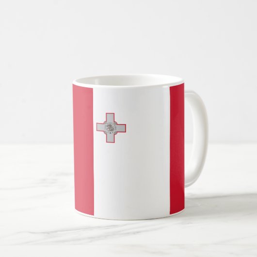 Mug Drapeau Malte personnalisable (Devant droit)