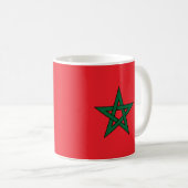 Mug Drapeau Marocain Étoile Verte Rouge (Devant droit)