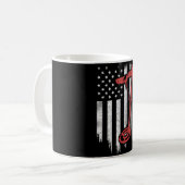 Mug Drapeau métallique détectant le drapeau américain (Devant gauche)