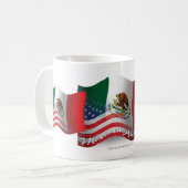 Mug Drapeau mexicain-américain (Devant gauche)