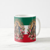 Mug Drapeau mexicain de la dame espagnole de Guadalupe (Devant droit)
