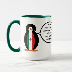 Mug Drapeau Mexicain Ms. Pingouin Combo Parle