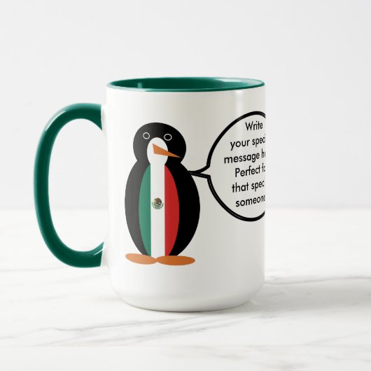 Mug Drapeau Mexicain Ms. Pingouin Combo Parle (Gauche)