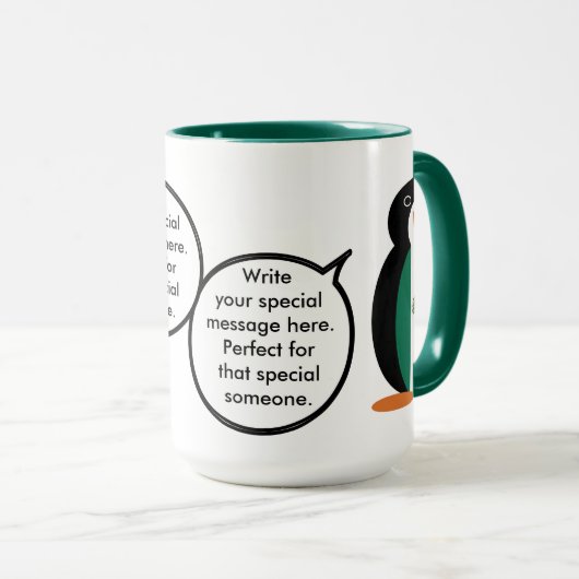 Mug Drapeau Mexicain Parlant Mme Penguin Combo (Devant droit)