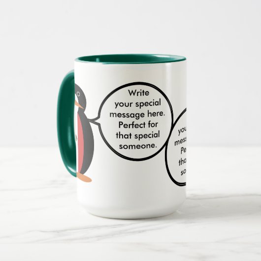 Mug Drapeau Mexicain Parlant Mme Penguin Combo (Devant gauche)