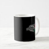 Mug Drapeau Mexique Aigle Mexicaine Style Aztèque Hech (Devant droit)