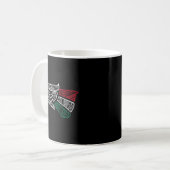 Mug Drapeau Mexique Aigle Mexicaine Style Aztèque Hech (Devant gauche)