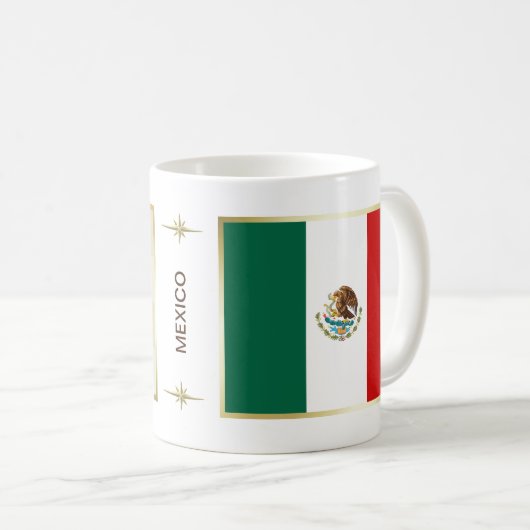 Mug Drapeau Mexique + Musique Carte (Devant droit)