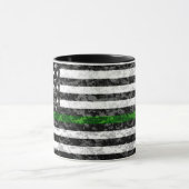 Mug Drapeau mince de Ligne Verte de Camo (Centre)