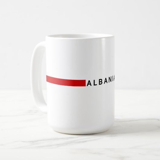 Mug Drapeau minimaliste albanais (Devant gauche)