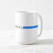 Mug Drapeau minimaliste israélien (Devant droit)