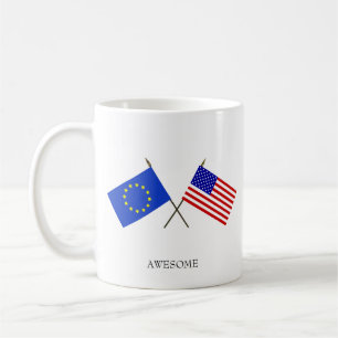 Mug Drapeau modifiable de l'Europe & Drapeau des États