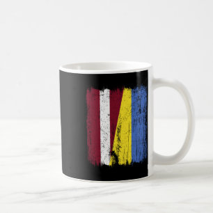 Mug Drapeau moitié Lettonie Ukraine Patrimoine letton