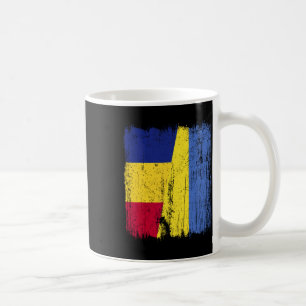 Mug Drapeau moitié Roumanie Ukraine Héritage roumain u