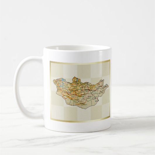 Mug Drapeau Mongolie + Plan Musique (Gauche)