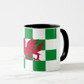 Mug Drapeau mystique de dragon celtique rouge du Pays  (Devant droit)
