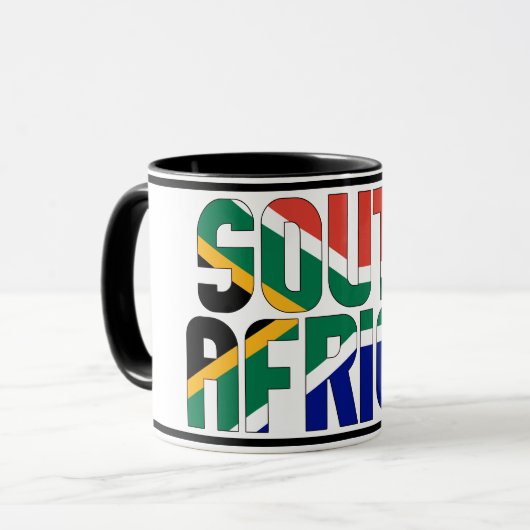 Mug Drapeau national Afrique du Sud Café patriotique (Devant gauche)