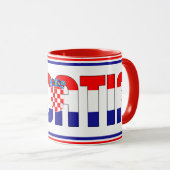 Mug Drapeau national Croatie Café patriotique (Devant droit)