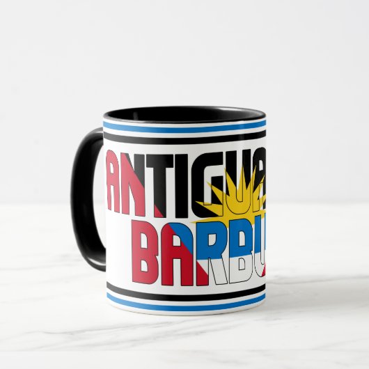 Mug Drapeau national d'Antigua et Barbuda Café patriot (Devant gauche)