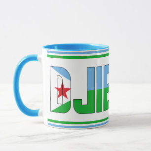 Mug Drapeau national de Djibouti Café patriotique