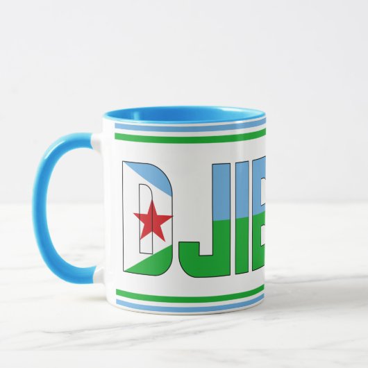 Mug Drapeau national de Djibouti Café patriotique (Gauche)