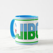 Mug Drapeau national de Djibouti Café patriotique (Devant gauche)