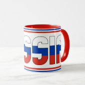 Mug Drapeau national de Russie Café patriotique (Devant droit)