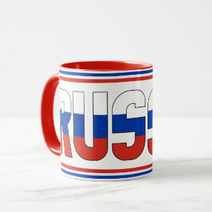 Mug Drapeau national de Russie Café patriotique
