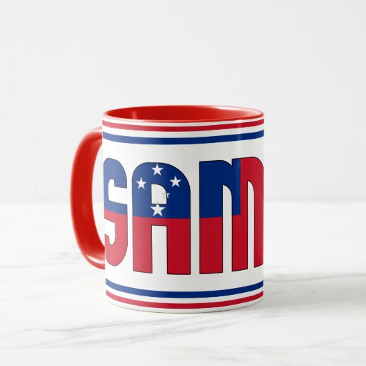Mug Drapeau national de Samoa Café patriotique (Devant gauche)