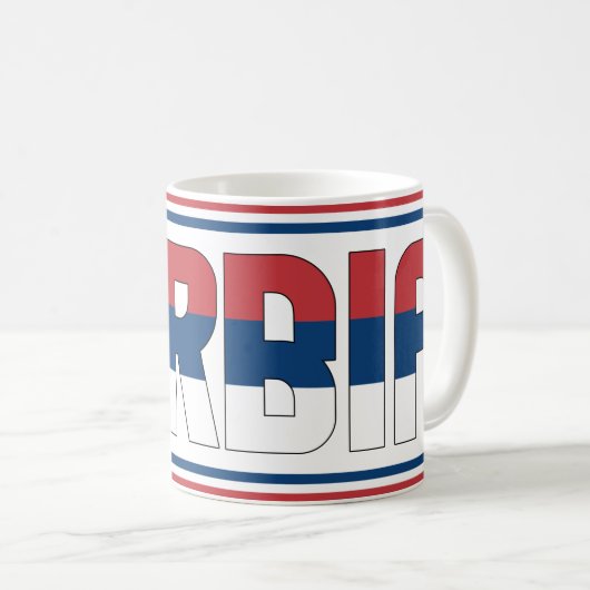 Mug Drapeau national de Serbie patriotique (Devant droit)