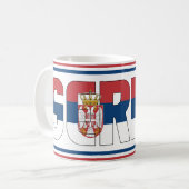 Mug Drapeau national de Serbie patriotique (Devant gauche)