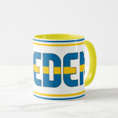 Mug Drapeau national de Suède Café patriotique (Devant droit)
