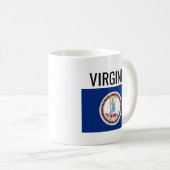 Mug Drapeau national de Virginie // États-Unis (Devant droit)