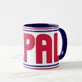 Mug Drapeau national des Îles du Népal Café patriotiqu (Devant droit)