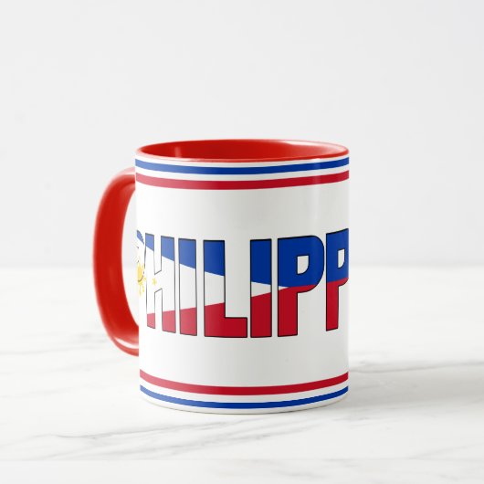 Mug Drapeau national des Philippines Café patriotique (Devant gauche)
